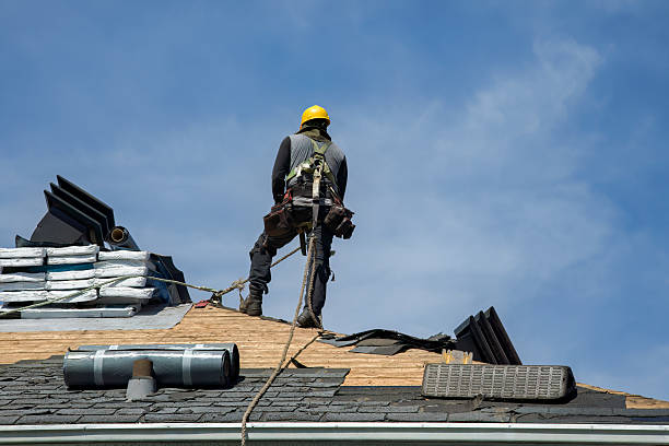 Professional Gutter Installation technician working in White Hall, WV